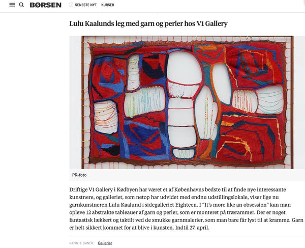 Berlingske recommends Lulu Kaalunds It's More Like an Obsession currently on view at Eighteen