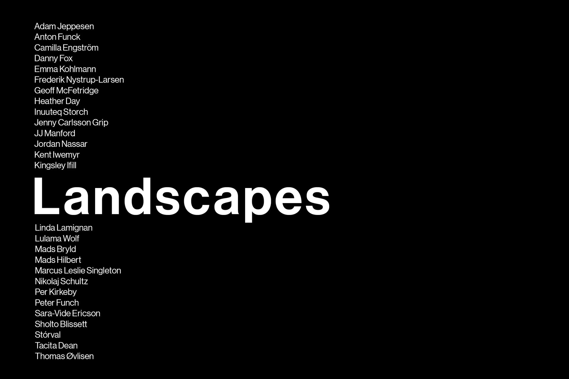 Landscapes