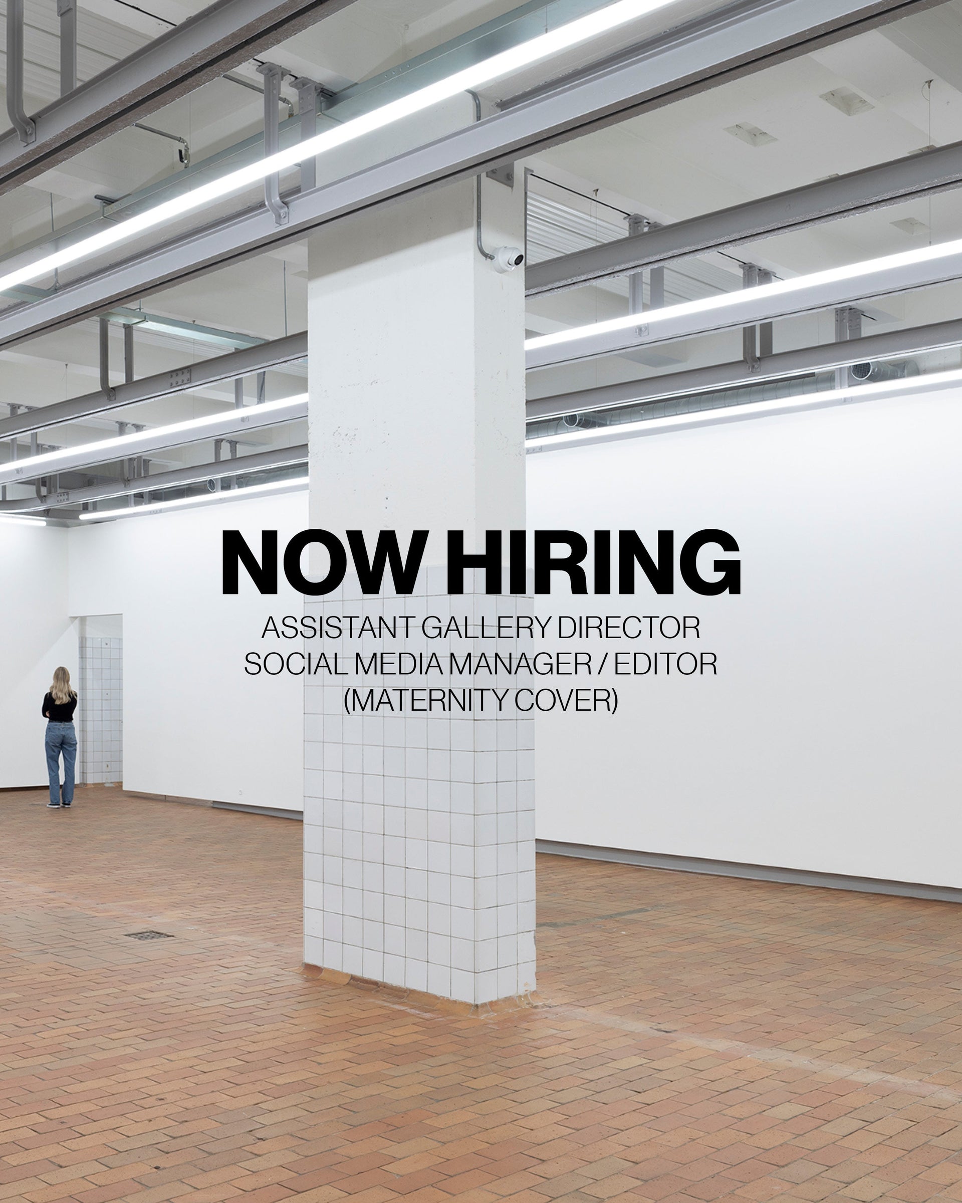 Now hiring: Assistant Gallery Director / Social Media Manager / Editor (maternity cover)