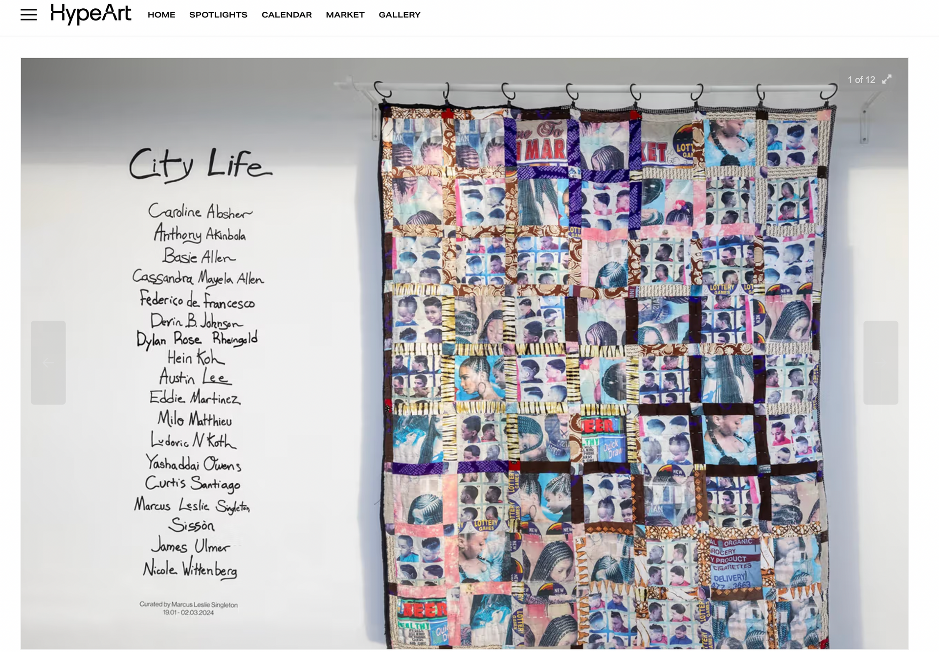 HypeArt features City Life, a group exhibition curated by Marcus Leslie Singleton