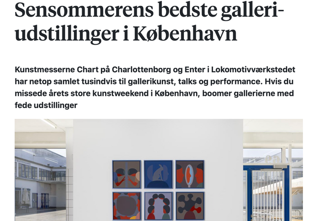Børsen Pleasure recommend The Organic Interface as one of late summers best exhibitions in Copenhagen