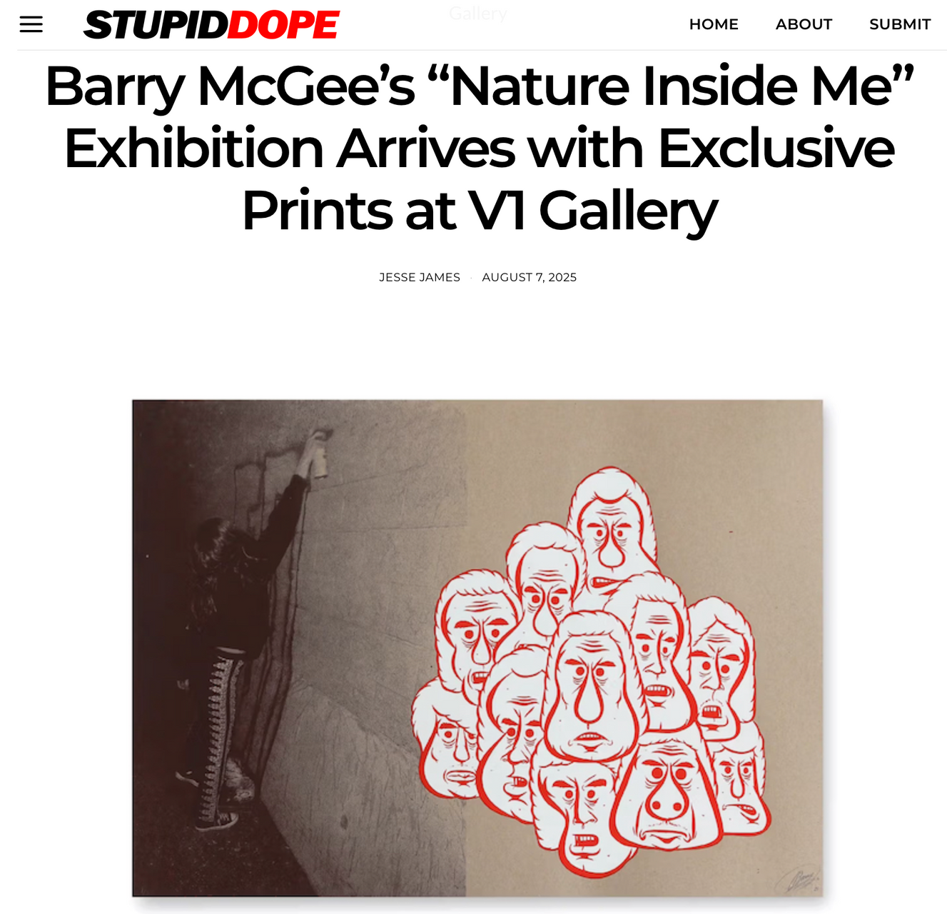 Stupidope: "Barry McGee’s “Nature Inside Me” Exhibition Arrives with Exclusive Prints at V1 Gallery"