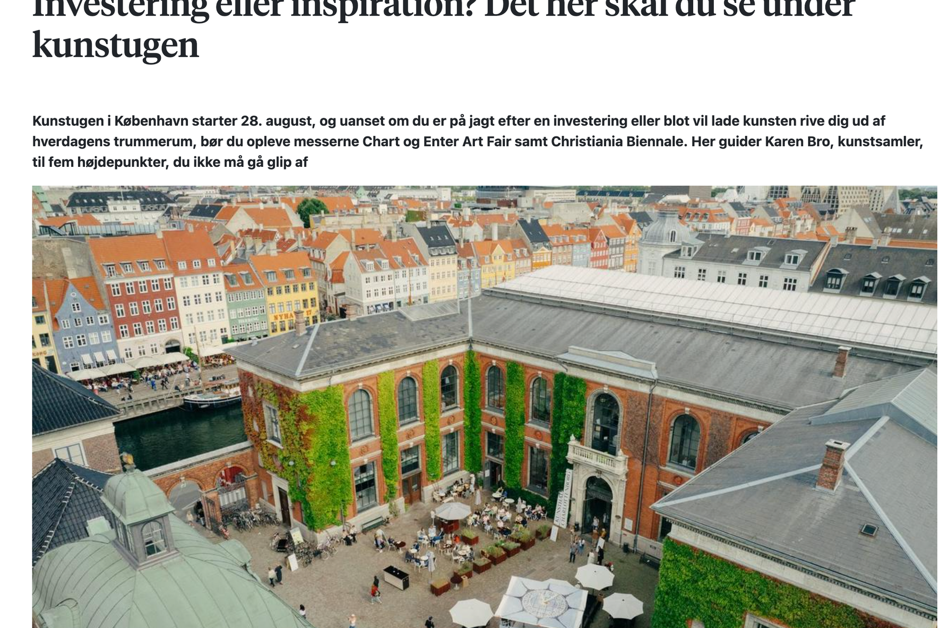 Børsen recommends Frederik Nystrup-Larsen's presentation at CHART Art Fair 2025