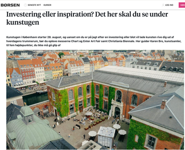 Børsen recommends Frederik Nystrup-Larsen's presentation at CHART Art Fair 2025