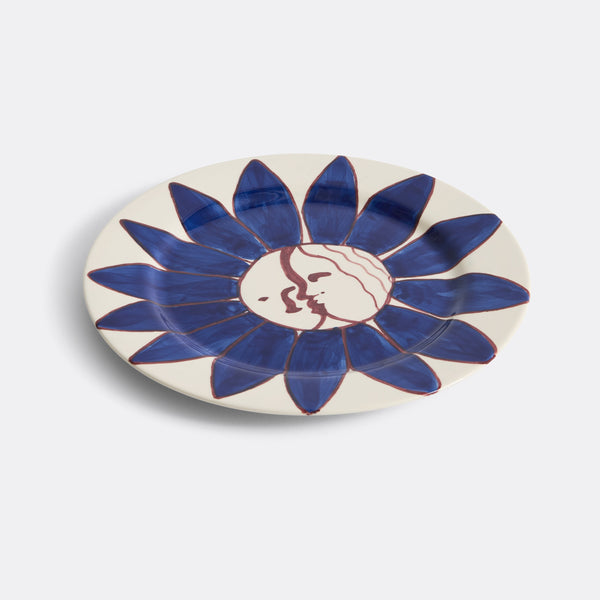 LA PITTURA PLATE, DEEP BLUE FLOWER Ø28,5 CM